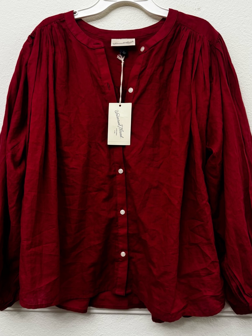 Universal Thread Burgundy Button-Up Top Size Large
